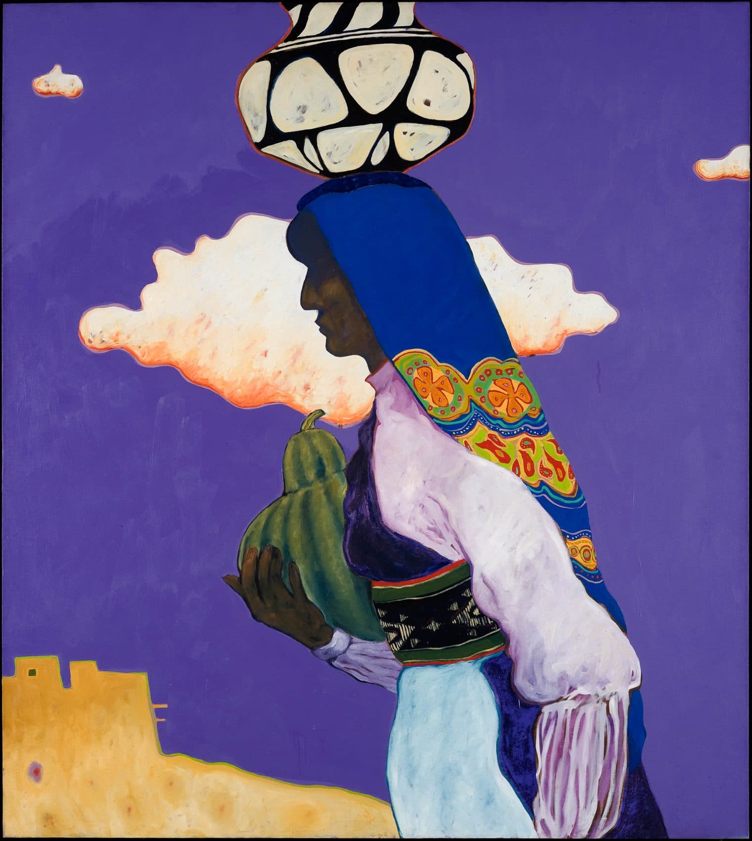 T.C. Cannon's "Cloud Madonna," painted in 1975. (Courtesy Collection of Charles and Karen Miller Nearburg, Hood Museum of Art, Estate of T.C. Cannon)