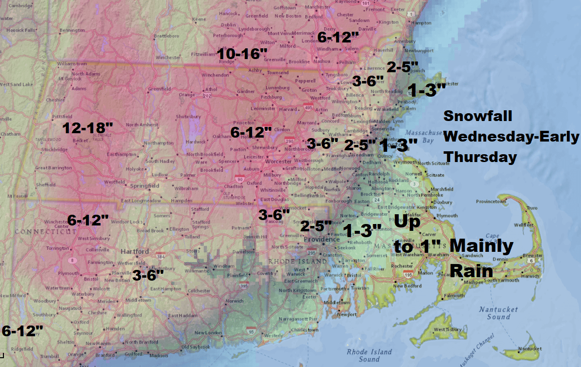 Boston will not see much snow from this next nor'easter. (Dave Epstein/WBUR)