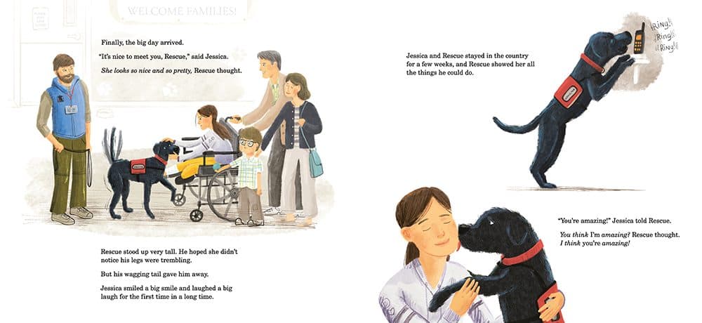 A page from Jessica Kensky and Patrick Downes' children's book, &quot;Rescue &amp;amp; Jessica&quot; (Illustrations copyright © 2018 by Scott Magoon; reproduced courtesy of Candlewick Press, Somerville)