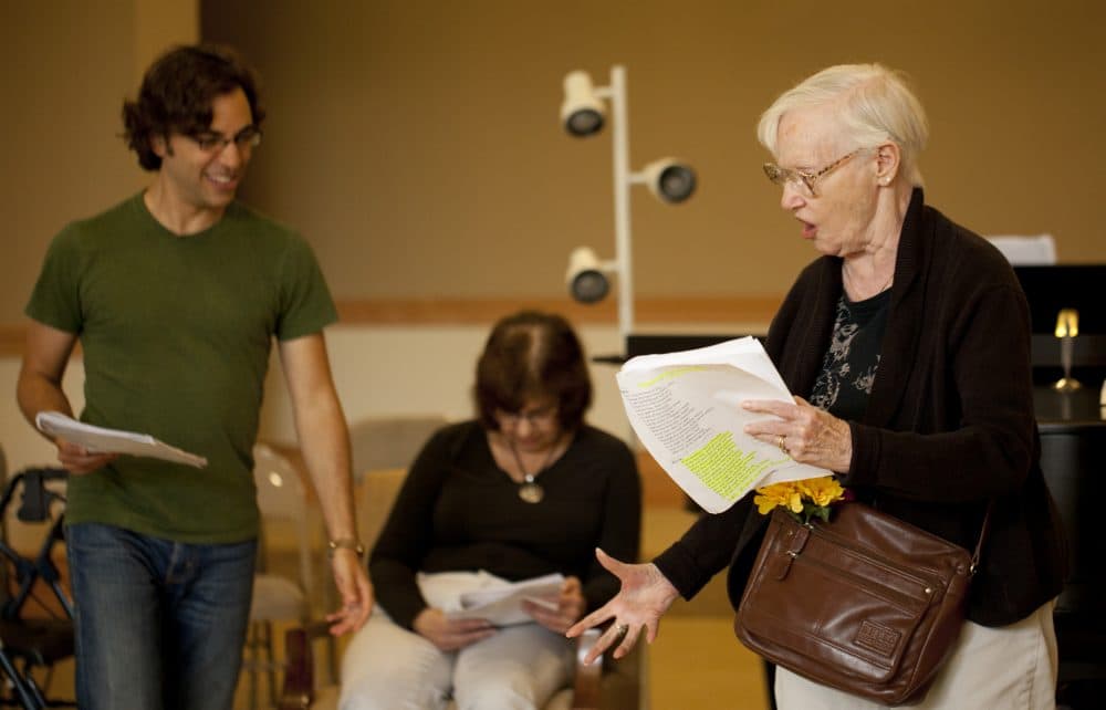 Charlotte Fairchild (Puck) and Mayleen Adams (a Fairy) rehearse a scene, in a still from &quot;Still Dreaming.&quot; (Courtesy Genevieve Russell)