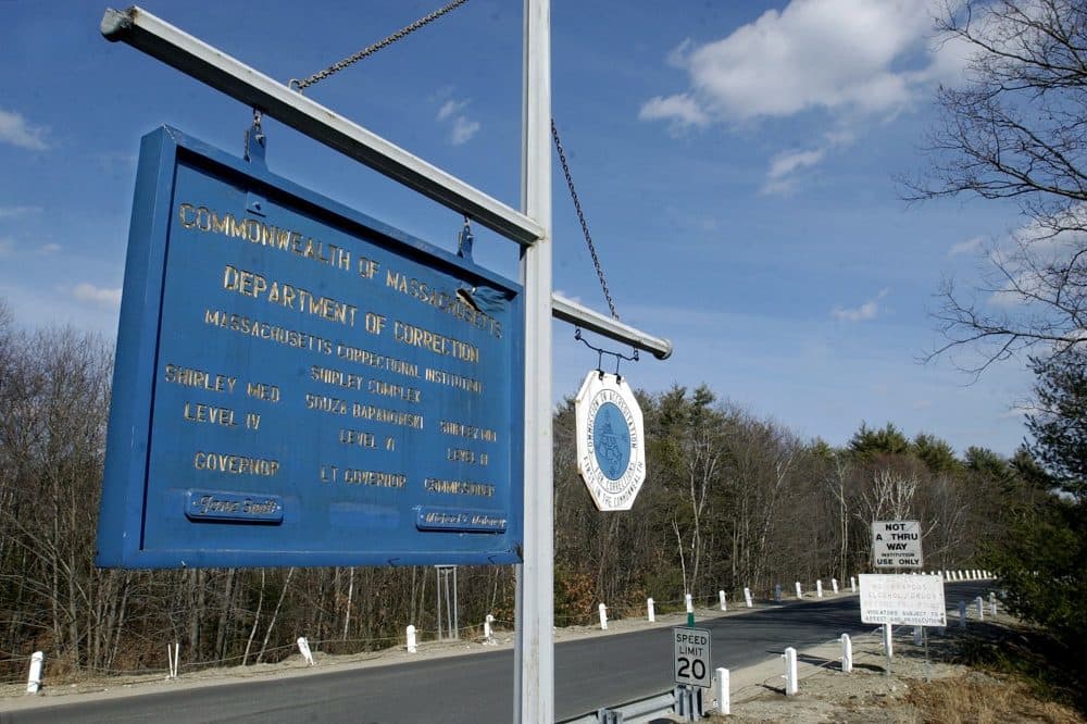 The entrance of the Massachusetts Correctional Institution in Shirley, Mass., in 2002. (Gretchen Ertl/AP)