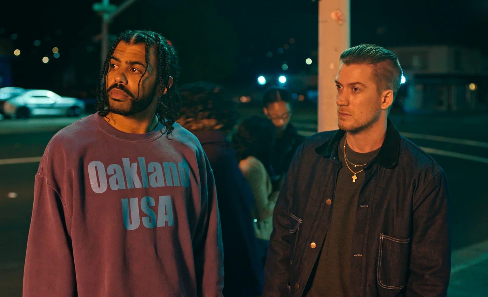 Daveed Diggs as Collin and Rafael Casal as Miles in "Blindspotting." (Courtesy Ariel Nava)