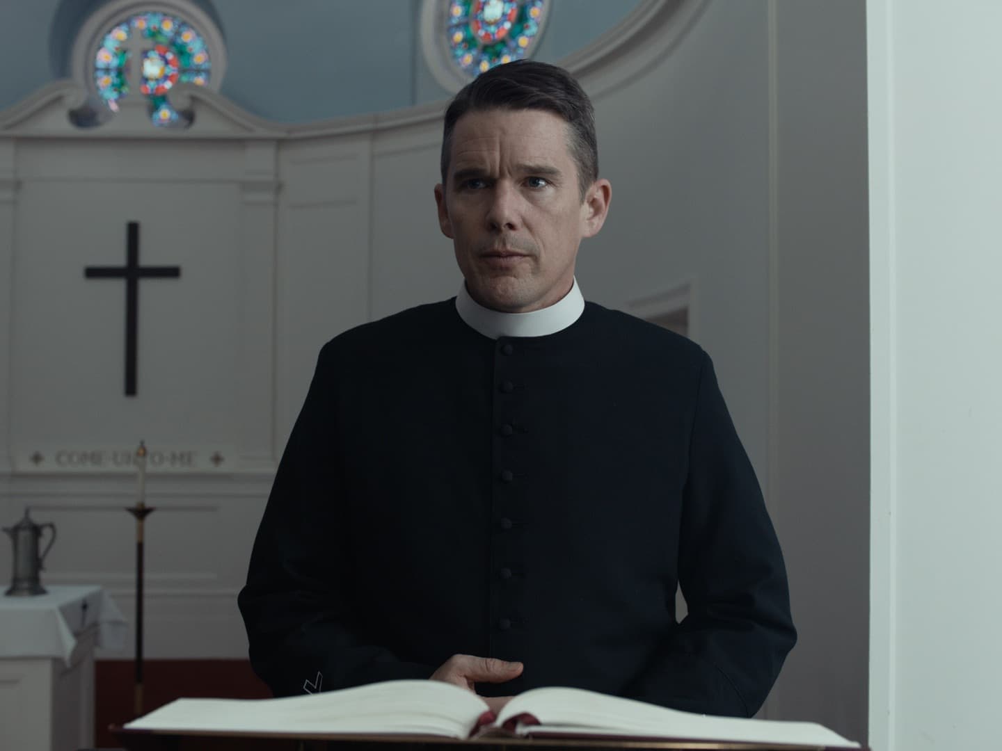 Ethan Hawke in "First Reformed." (Courtesy A24)