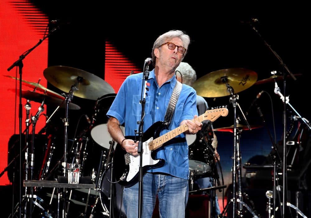 Eric Clapton, pictured here performing in 2017 in Inglewood, Calif., is one prominent musician coping with hearing loss. (Kevin Winter/Getty Images)