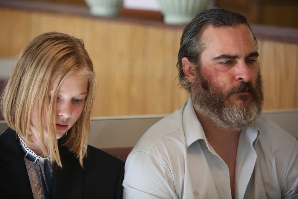 Joaquin Phoenix as Joe and Ekaterina Samsonov as Nina in &quot;You Were Never Really Here.&quot; (Courtesy StudioCanal)