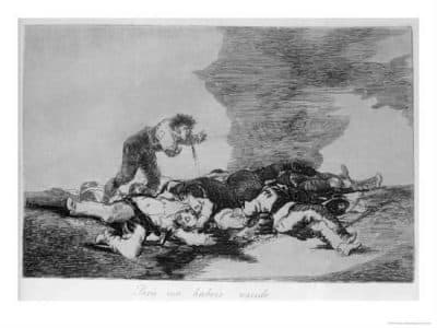 The 12th plate from Francisco de Goya's &quot;Disasters of War&quot; series: &quot;This is What You Were Born For.&quot; (Courtesy Davis Museum)