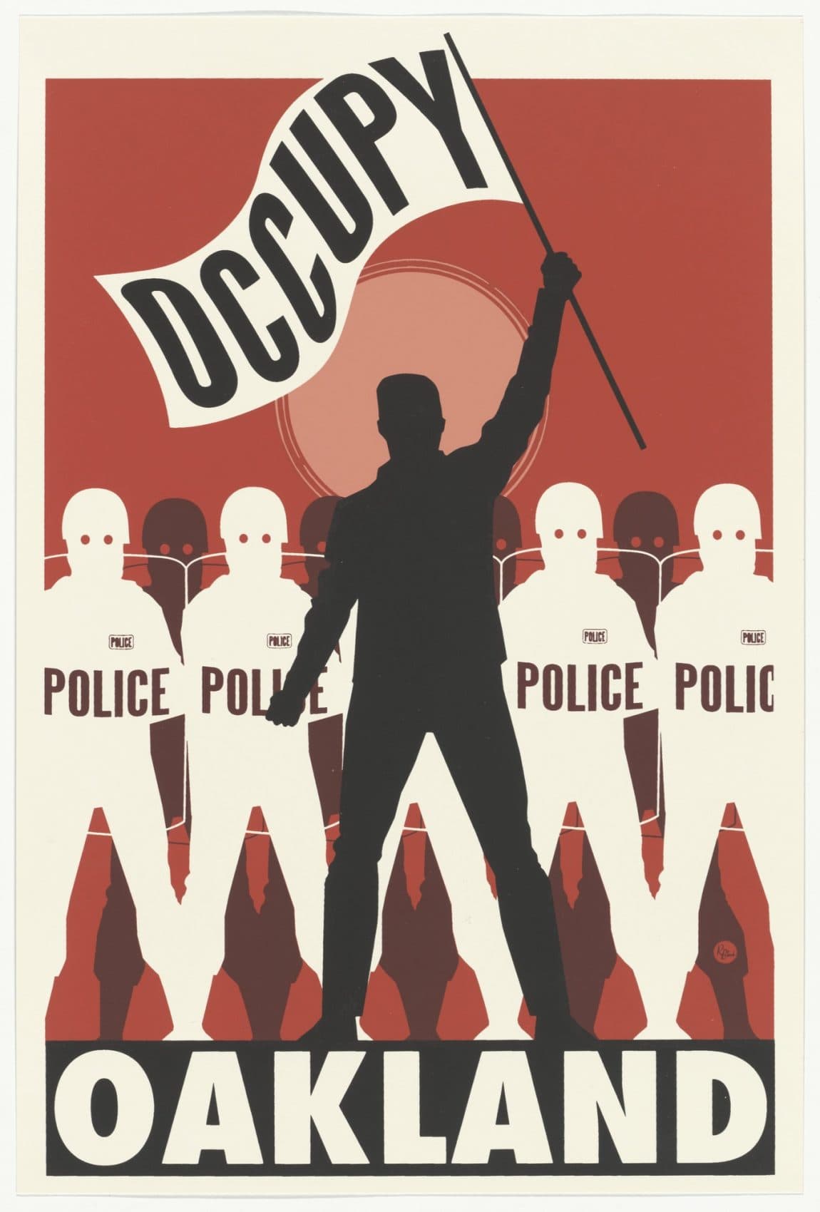 Rich Black's "Occupy Oakland," created in 2012. (Courtesy Davis Museum)