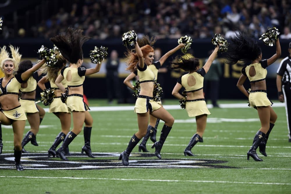 New Orleans Saints cheerleaders perform in the second half of an NFL football game in New Orleans, Sunday, Dec. 3, 2017. (Bill Feig/AP)