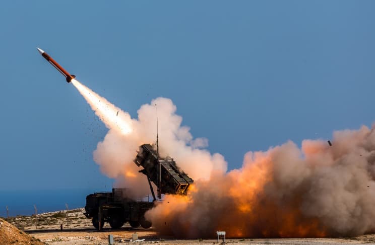 Online videos are raising questions about Saudi Arabia's claims that it has intercepted nearly every ballistic missile launched by rebels in Yemen with its own Patriot missile systems. (Sebastian Apel/U.S. Department of Defense, via AP)