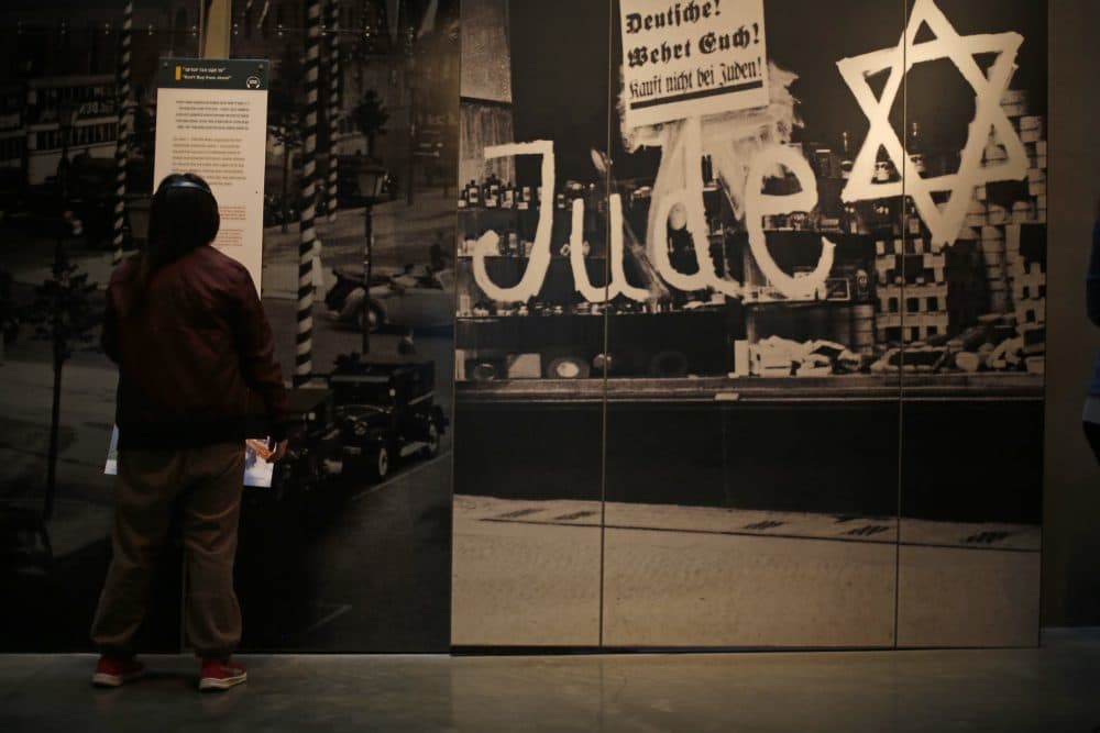 People visit the Yad Vashem Holocaust memorial on Holocaust Remembrance Day in Jerusalem on April 12. Israel commemorated the day in memory of the 6 million Jews systematically killed by Nazi Germany and its collaborators during World War II. (Ariel Schalit/AP)