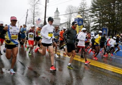 The Running Of The 122nd Boston Marathon
