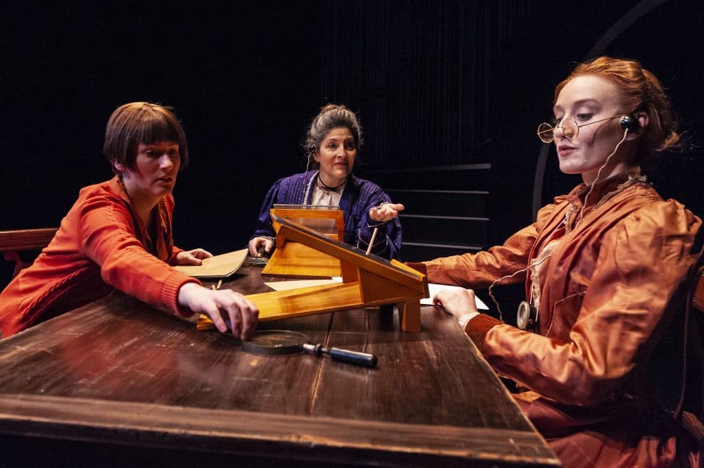 Amanda Collins as Cecilia Payne, Sarah Newhouse as Annie Jump Cannon and Sarah Oakes Muirhead as Henrietta Swan Leavitt in &quot;The Women Who Mapped the Stars.&quot; (Courtesy A.R. Sinclair Photography)