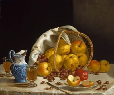 Still Life with Apples and Chestnuts, by John F. Francis (courtesy of the MFA Boston)