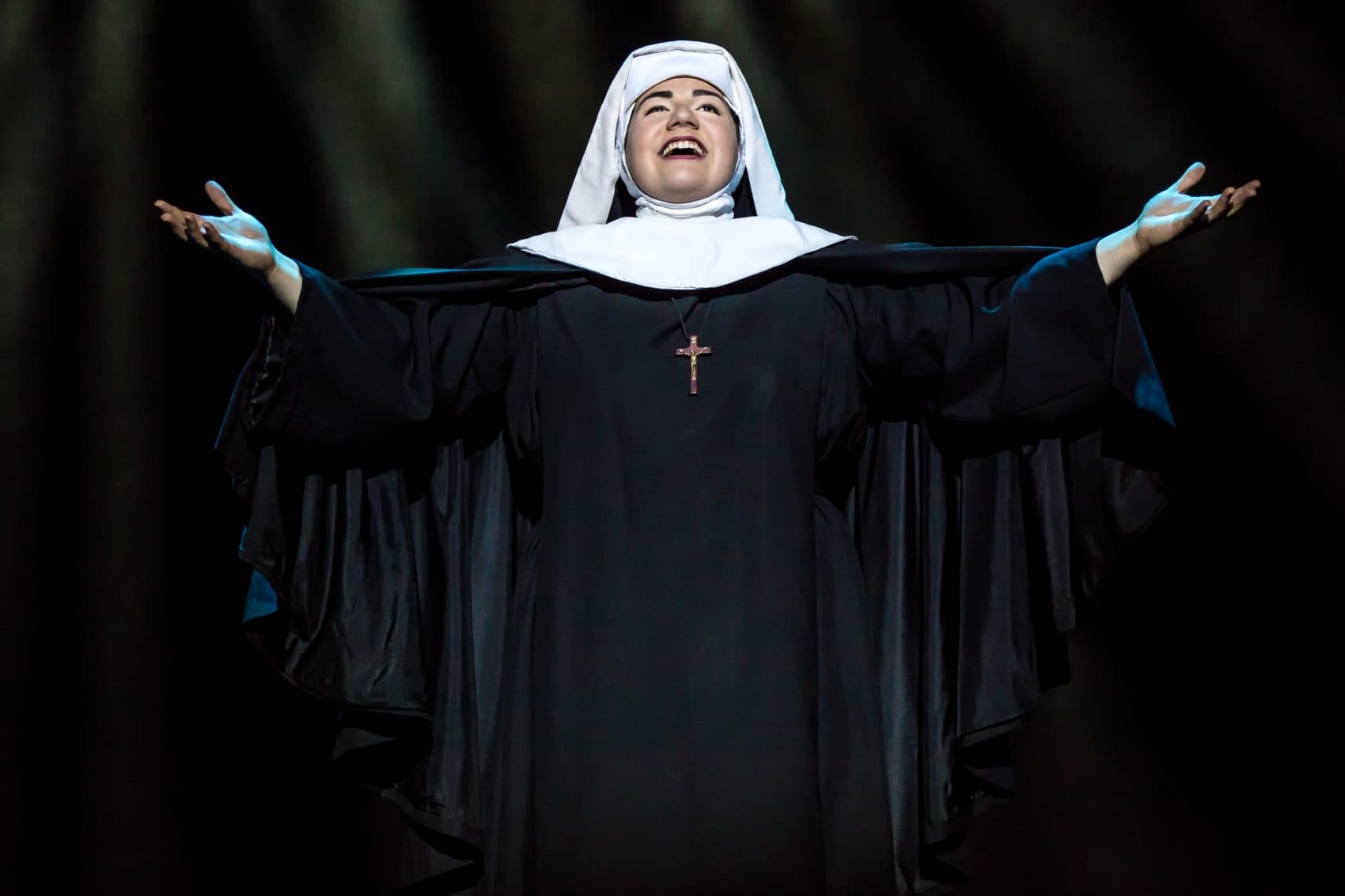 Lauren Kidwell as the Mother Abbess. (Courtesy Matthew Murphy)