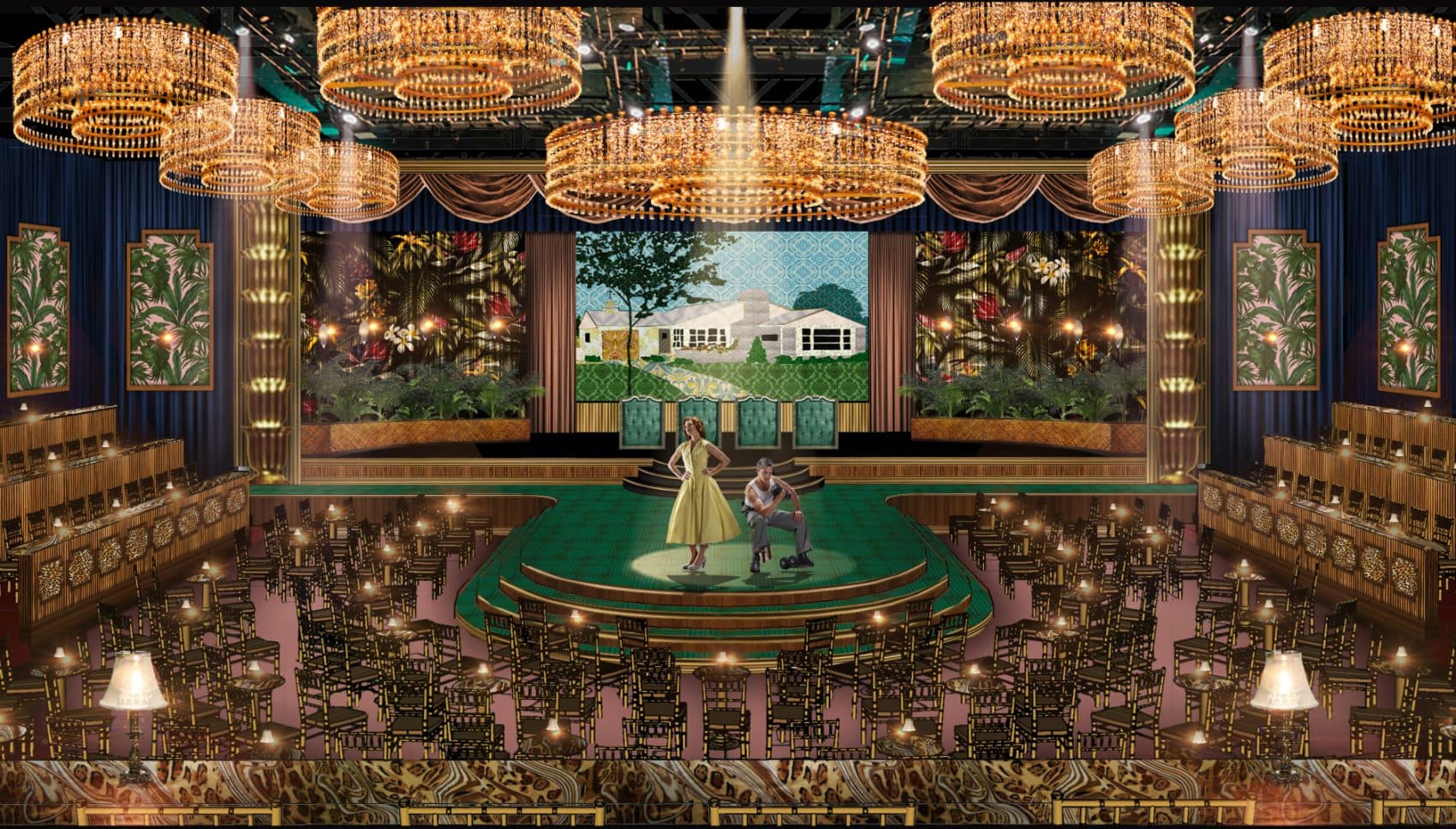 A rendering of the set for the BLO's production of "Trouble in Tahiti." (Courtesy BLO)