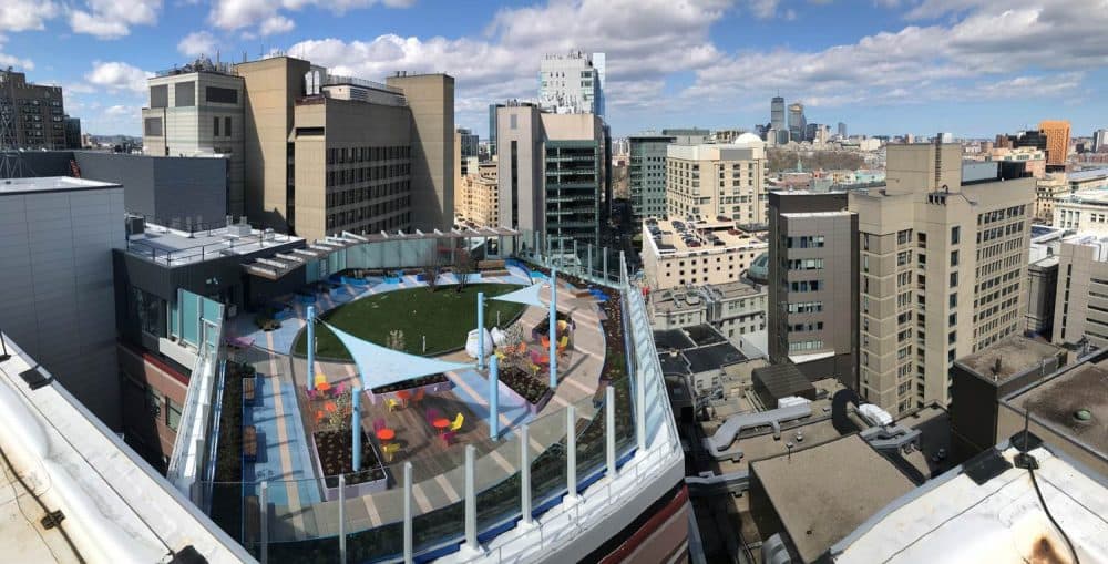 Boston Children’s Hospital's rooftop garden offers expansive views. (Courtesy Boston Children's Hospital)