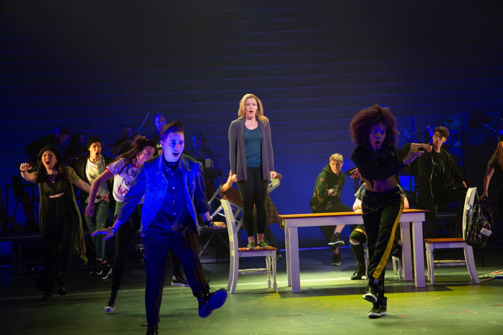 The cast of American Repertory Theater's "Jagged Little Pill." (Courtesy Evgenia Eliseeva/A.R.T.)