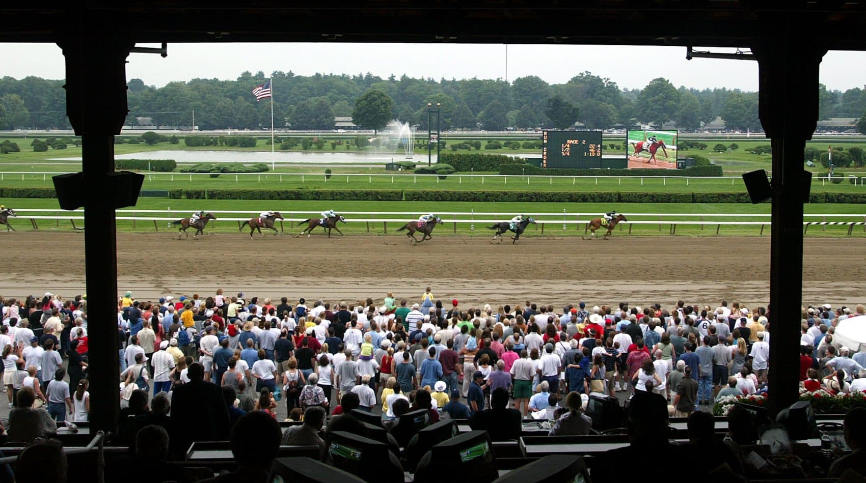 At the Saratoga Race Track, Onion -- an "about average" but "kind" horse -- challenged the great Secretariat. (Mario Tama/Getty Images)