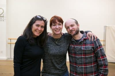 Director Diane Paulus, writer Diablo Cody and choreographer Sidi Larbi Cherkaoui during a workshop for &quot;Jagged Little Pill.&quot; (Courtesy Jimmy Ryan/A.R.T.)