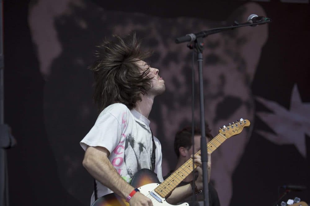 Guitarist Nick Hamm of Citizen. (Jesse Costa/WBUR)