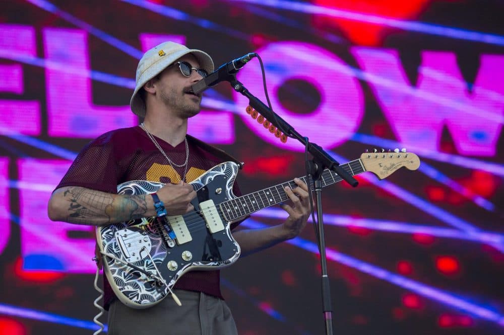 John Gourley of Portugal. The Man performs Friday night at Boston Calling. (Jesse Costa/WBUR)