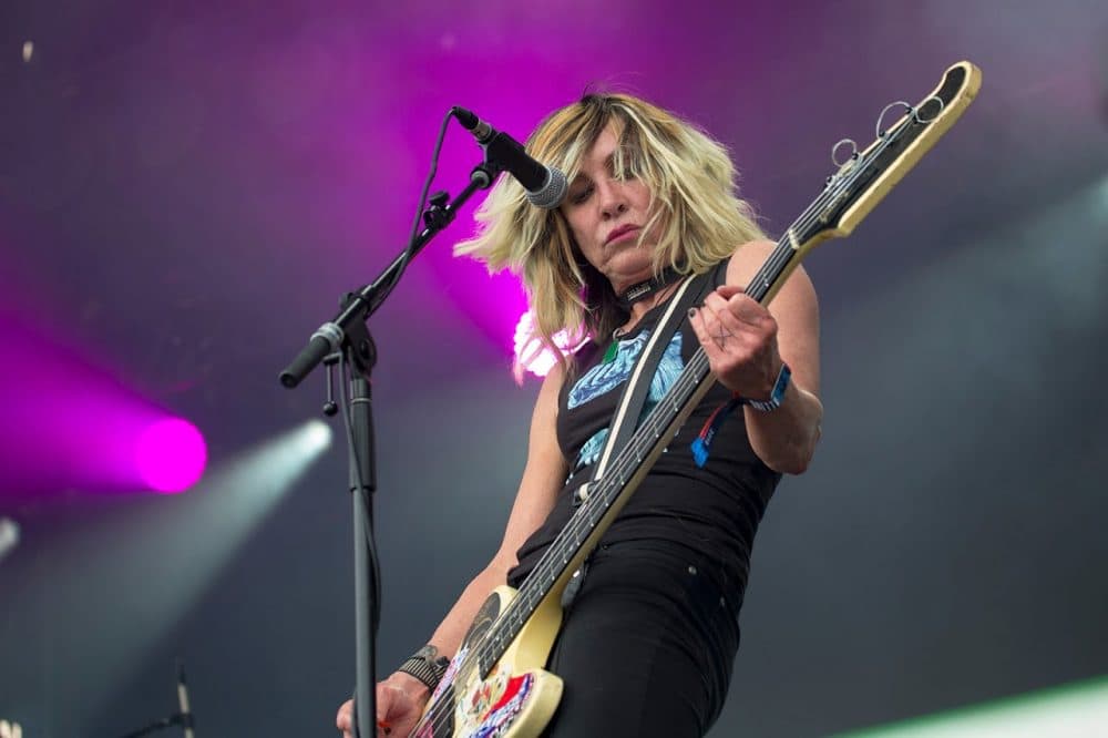 Bassist Gail Greenwood performs with Belly. (Jesse Costa/WBUR)