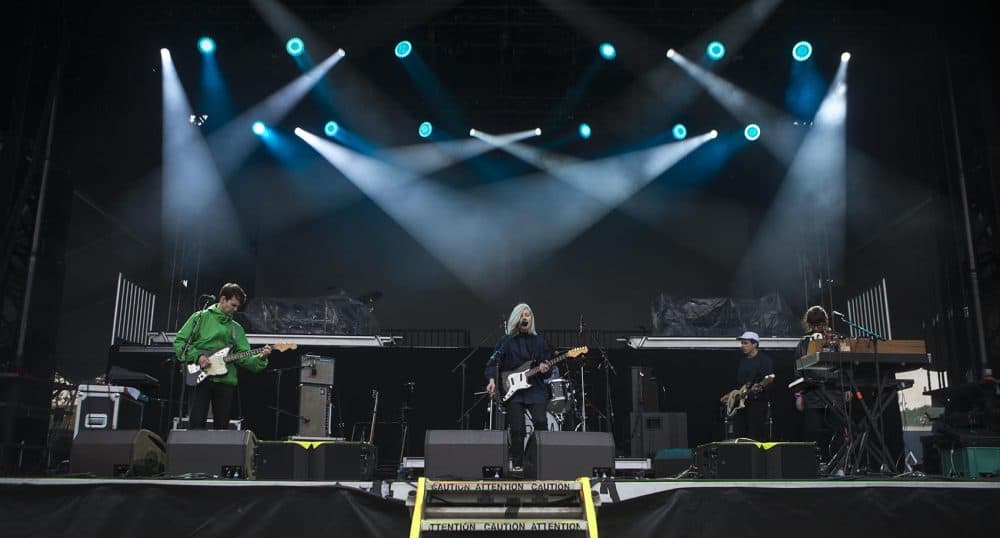 Canadian indie-pop band Alvvays performs Sunday afternoon. (Jesse Costa/WBUR)