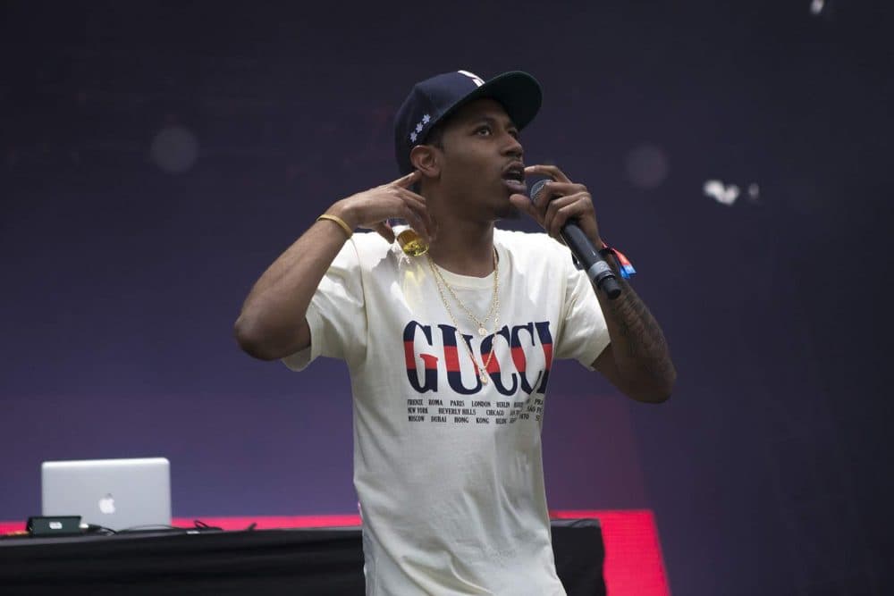 Cousin Stizz performs at Boston Calling. He was a last minute add when Stormzy was no longer able to attend. (Jesse Costa/WBUR)