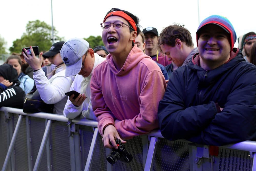 Fans listen eagerly for Julien Baker. (Hadley Green for WBUR)