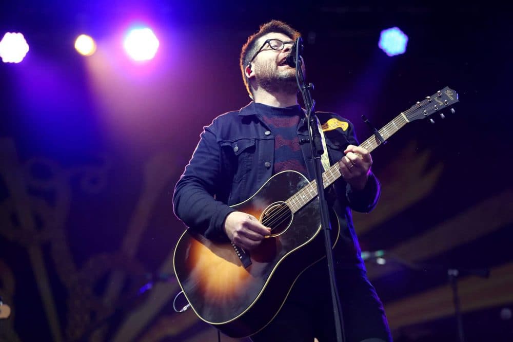 Colin Meloy of The Decemberists performs at Boston Calling. (Hadley Green for WBUR)