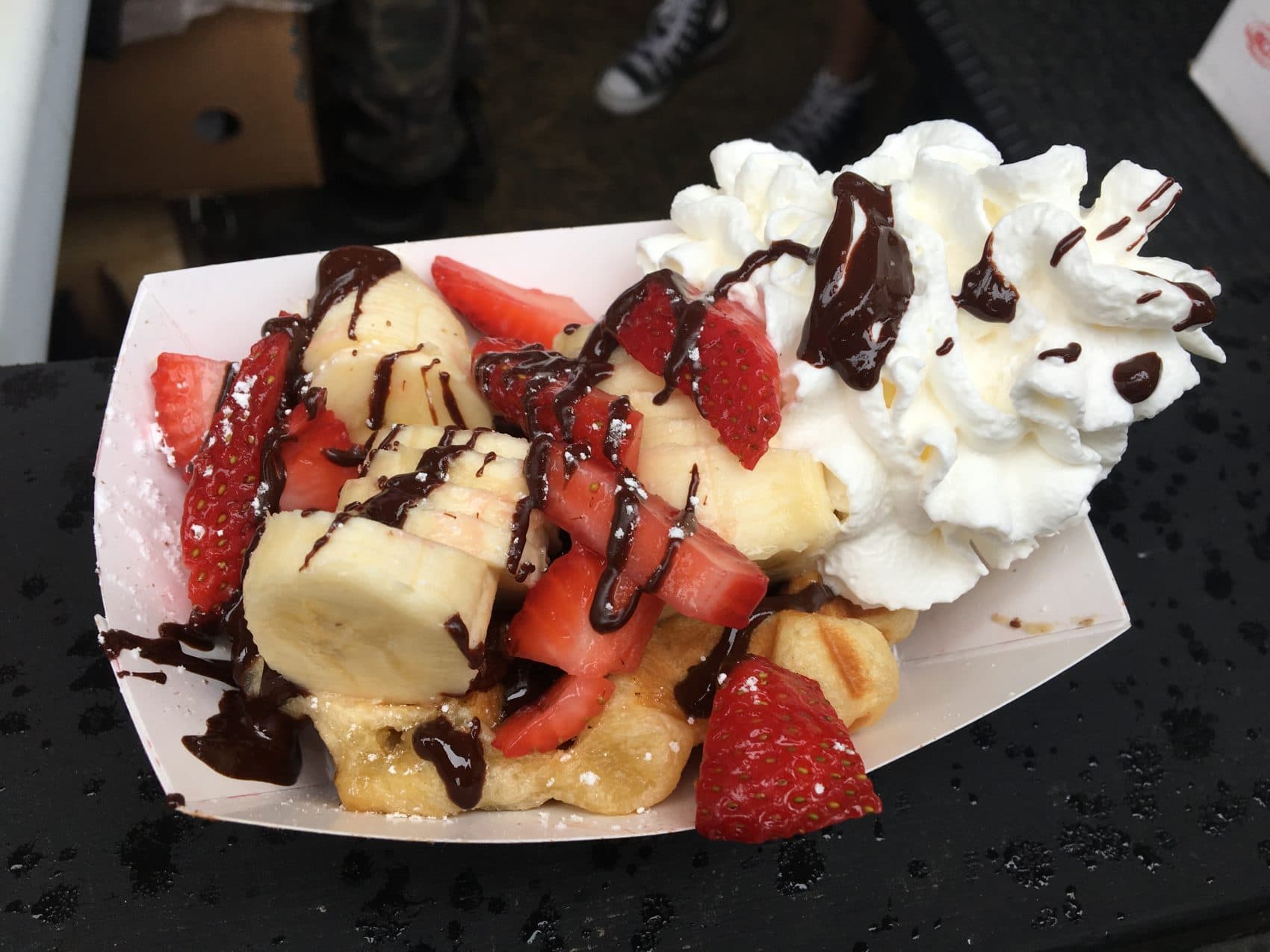 A waffle from Zinneken's. (Andrea Shea/WBUR)