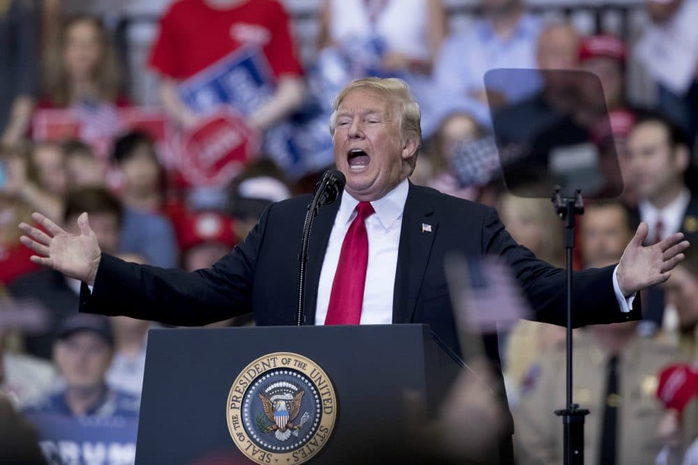 President Donald Trump speaks at a rally at the Nashville Municipal Auditorium, Tuesday, May 29, 2018, in Nashville, Tenn. (Andrew Harnik/AP)