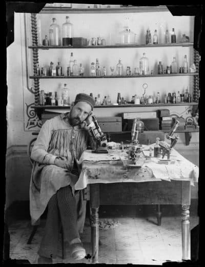 A self-portrait of Santiago Ramón y Cajal taken around 1885. (Courtesy of MIT Museum)