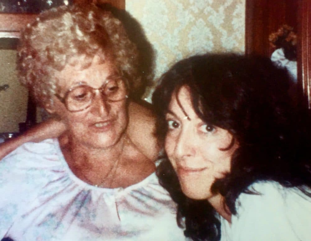 Marianne Leone is pictured with her mother at a house party in 1983. (Courtesy of the author) 
