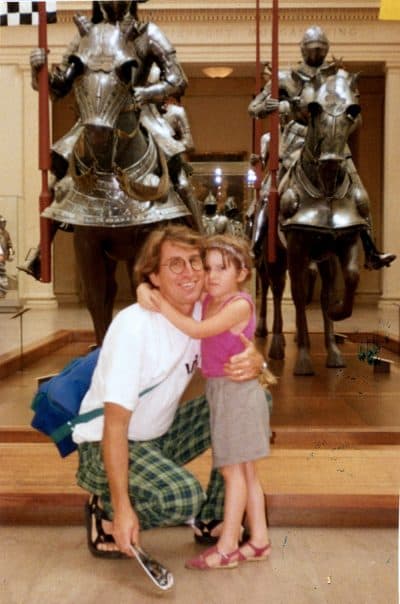 Young Olivia and her father, Enrique, at the Metropolitan Museum of Art, where she took her first steps as a baby. (Courtesy of Olivia Ives-Flores)