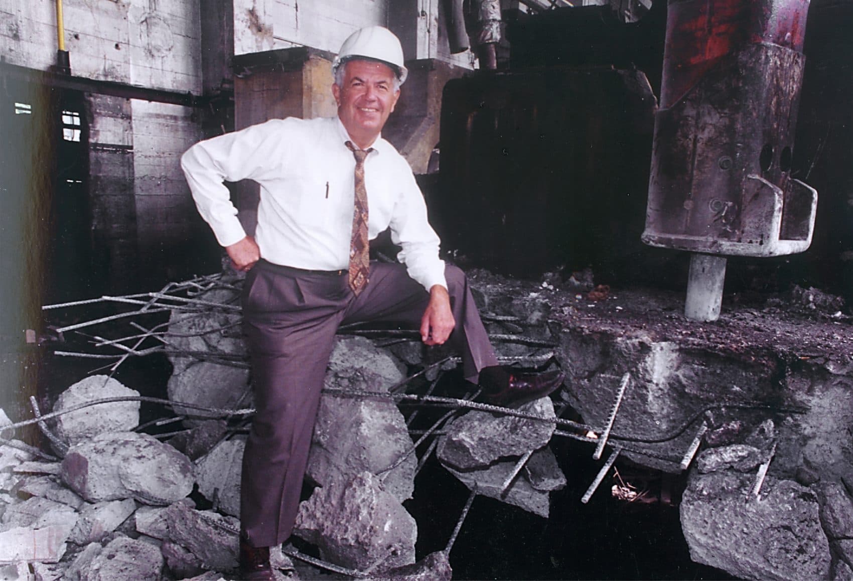 Bill Cummings on a construction site in Beverly (Courtesy)