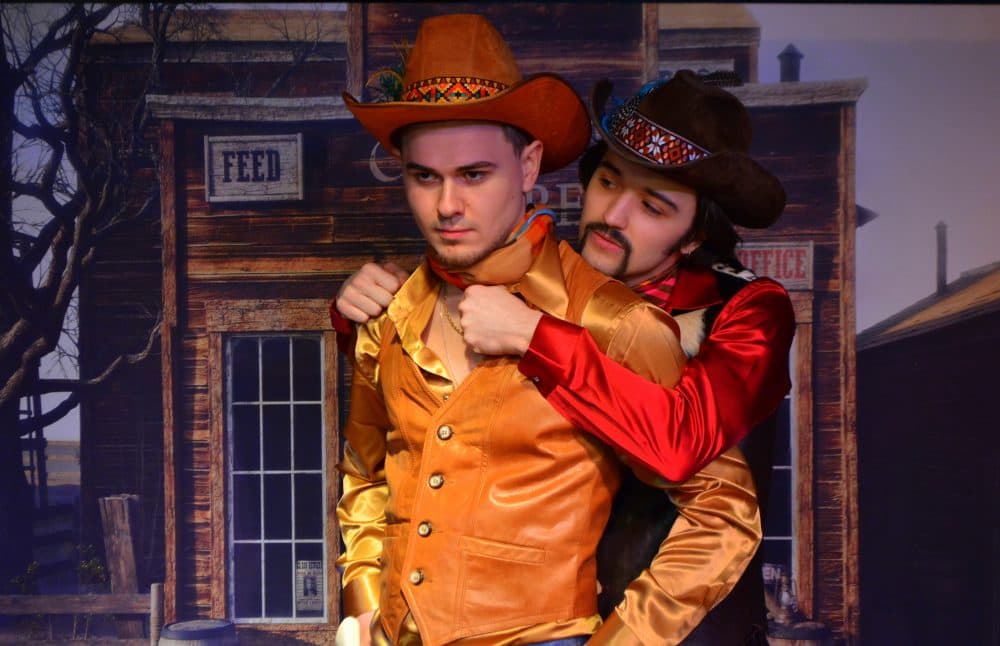 Sam Thornhill as Sundance and Sam Terry as Buck Wilde in Gold Dust Orphans' musical &quot;Brokelahomo!&quot; (Courtesy Michael von Redlich)