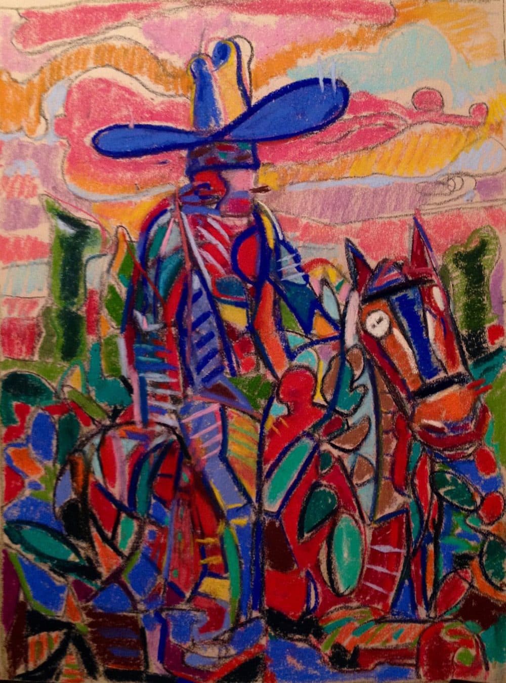 Enrique Flores-Galbis' &quot;Pancho,&quot; painted with pastel on archival canson paper in 2017. (Courtesy of Gallery Oh!)