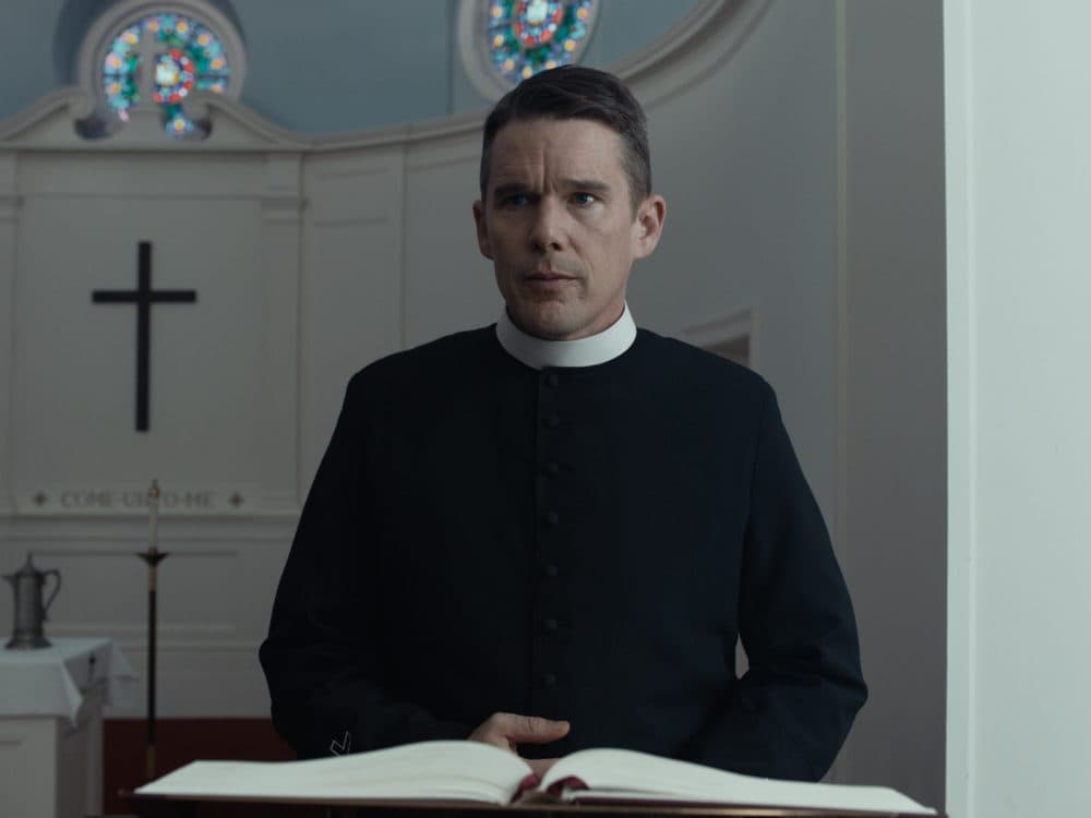 Ethan Hawke gives the performance of his career as Reverend Ernst Toller in &quot;First Reformed,&quot; according to critic Sean Burns. (Courtesy A24)
