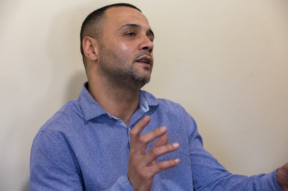 Felito Diaz, 41, struggled with opioid addiction for more than 20 years. Now, he runs the men's residential unit at Casa Esperanza. (Jesse Costa/WBUR)