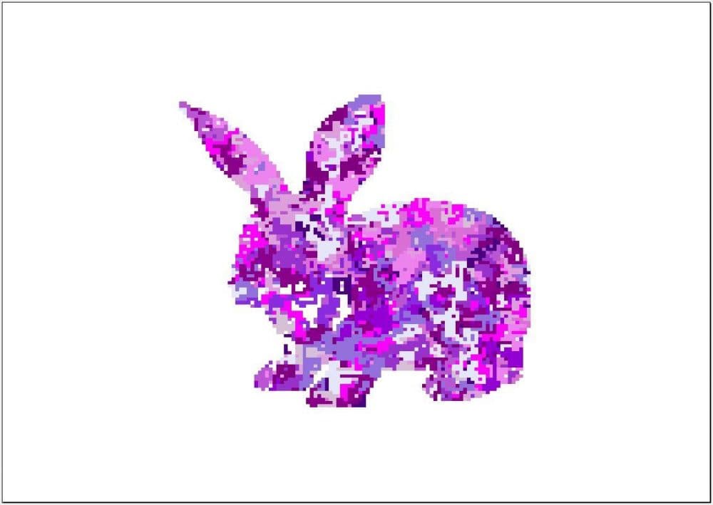 Pixel Bunny, Digital, 150x100 pixels. (u/Qyzyz)