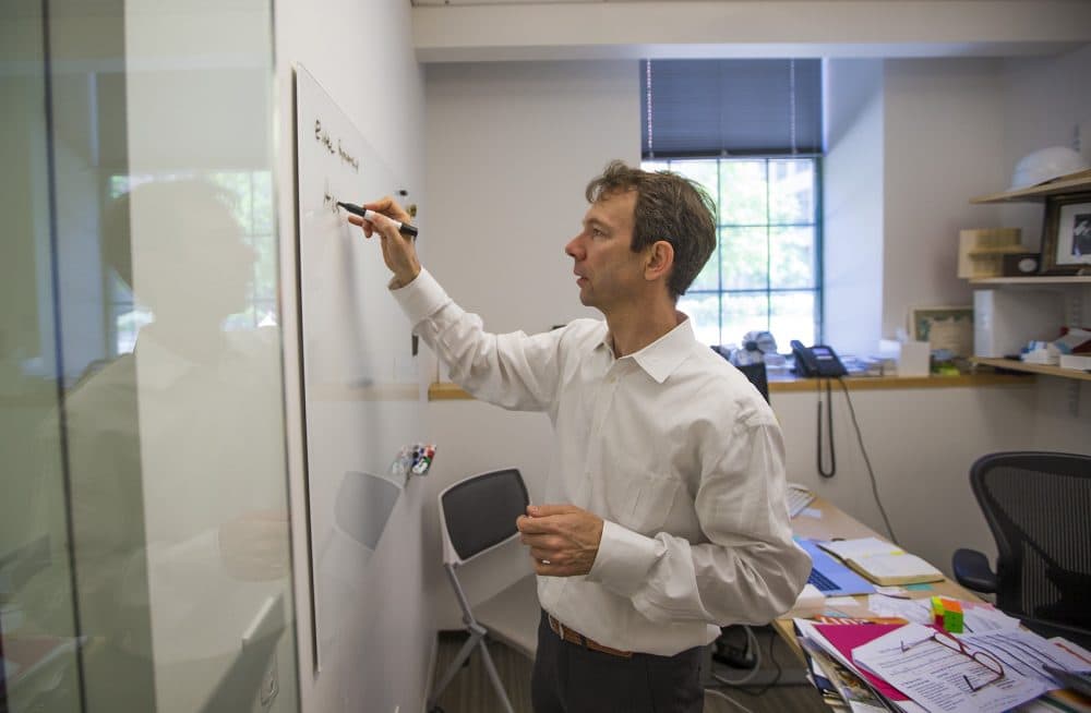 Johannes Fruehauf is co-founder and president of LabCentral, a shared laboratory space. (Jesse Costa/WBUR)