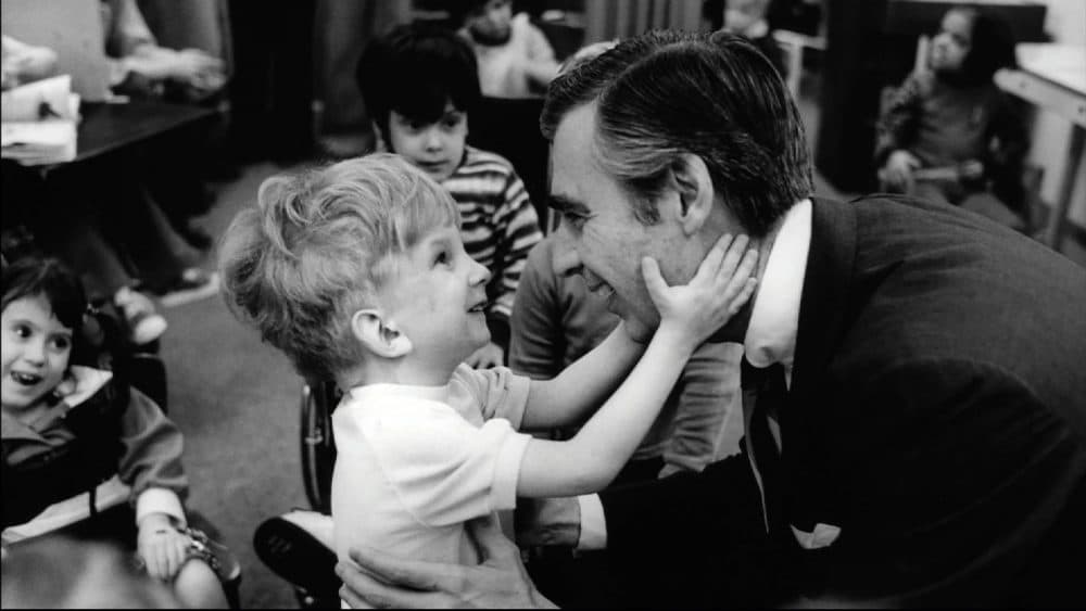 Mr. Rogers greets children. (Courtesy Focus Features)
