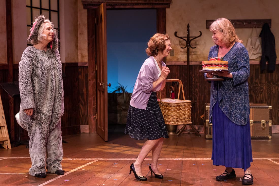 Sarah deLima, Maureen Brennan and Karen MacDonald in "Calendar Girls." (Courtesy Nile Scott Shots)