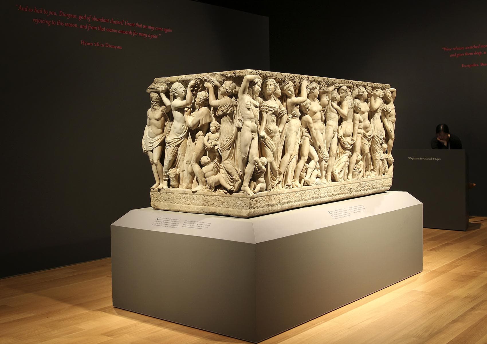 The Farnese Sarcophagus, which has been sitting, almost hidden, in the Isabella Stewart Gardner Museum's courtyard, is on display in a new exhibit. (Courtesy Sarah Whitling/Isabella Stewart Gardner Museum)