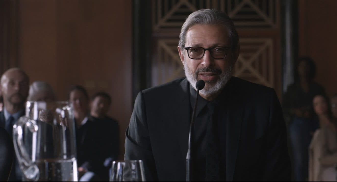 Jeff Goldblum in a scene from "Jurassic World: Fallen Kingdom." (Universal via AP)