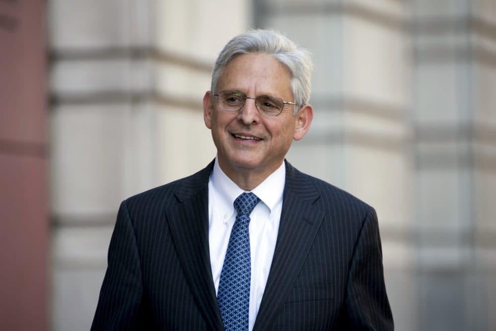 Former President Barack Obama's Supreme Court nominee Merrick Garland walks into Federal District Court, Thursday, Nov. 2, 2017, in Washington. (Andrew Harnik/AP)