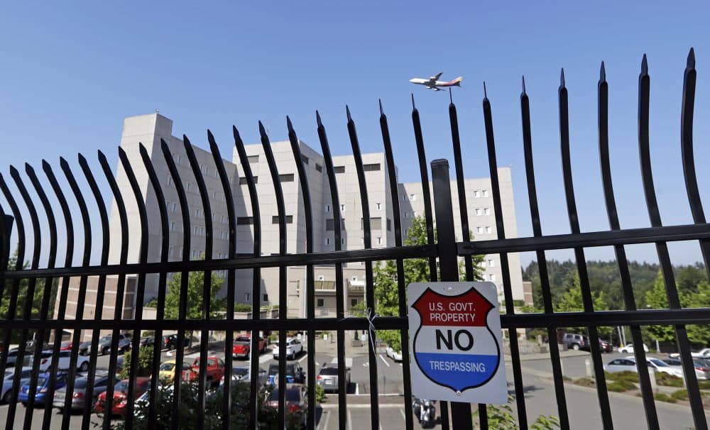 The Federal Detention Center where Blanca Orantes-Lopez of El Salvador is held some 3,000 miles away from her child, Tuesday, June 19, 2018, in SeaTac, Wash. Orantes-Lopez reported to immigration authorities after crossing the U.S.-Mexico border illegally in Texas. Her son, Abel Alexander, is in the government's custody at a children's home in Kingston, New York. She has no idea when she might see him. (Elaine Thompson/AP)