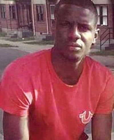 The photo of Freddie Gray that inspired Locke's top panel in &quot;Three Deliberate Grays For Freddie.&quot; (Courtesy Wikipedia) 