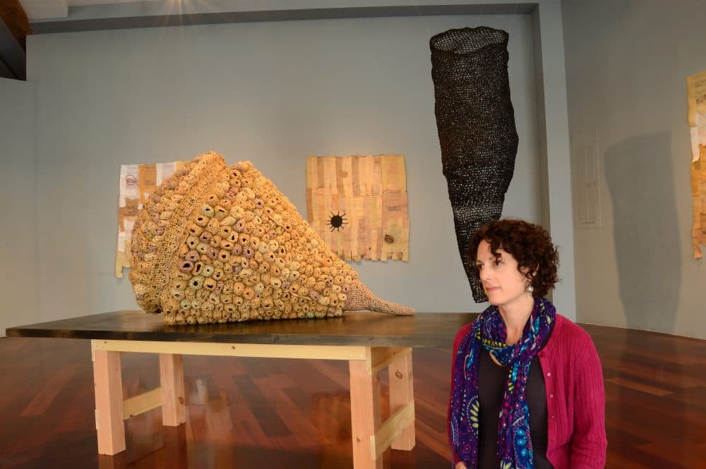 Crocheting Plastic Into Sculpture, A Cambridge Artist Calls For Environmental Action
